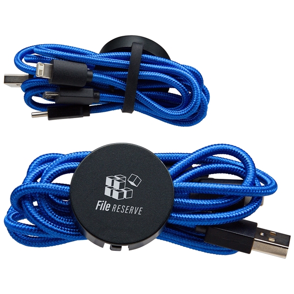 Medium Blue color option for Triplex 3 In 1 Light Up Charging Cable