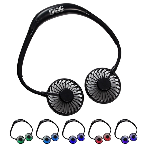 Photo of Dual Breeze Hands Free Neck Fan With Mood Light
