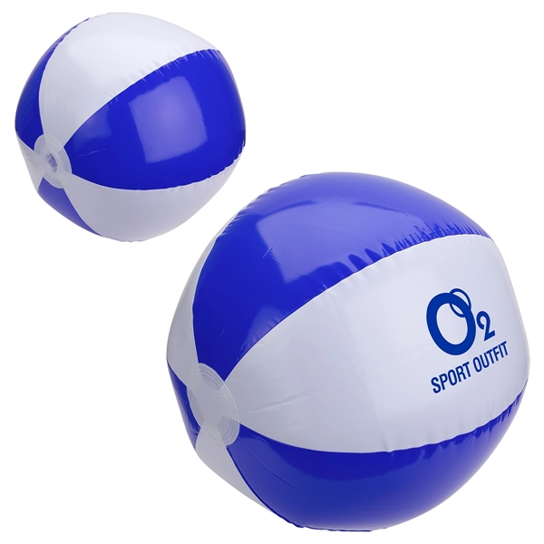 Medium Blue/White color option for Sunburst 16  Inflatable Beach Ball