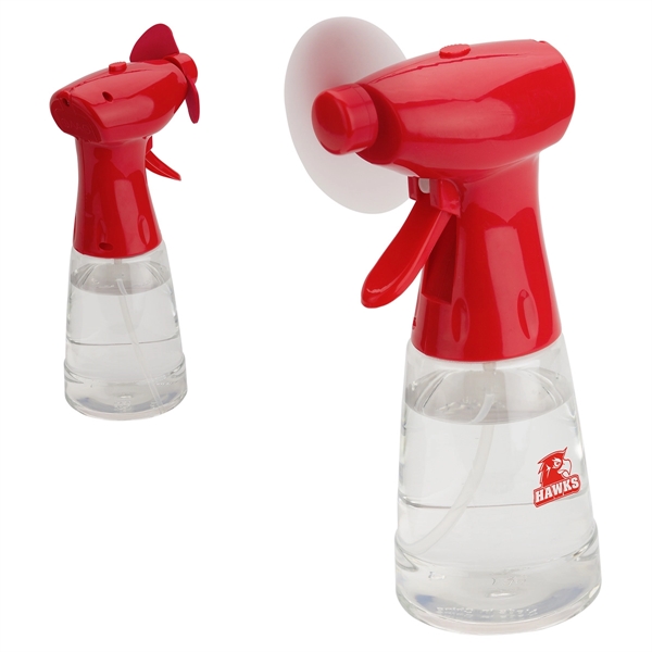Medium Red color option for Stay Cool Spray Bottle & Fan