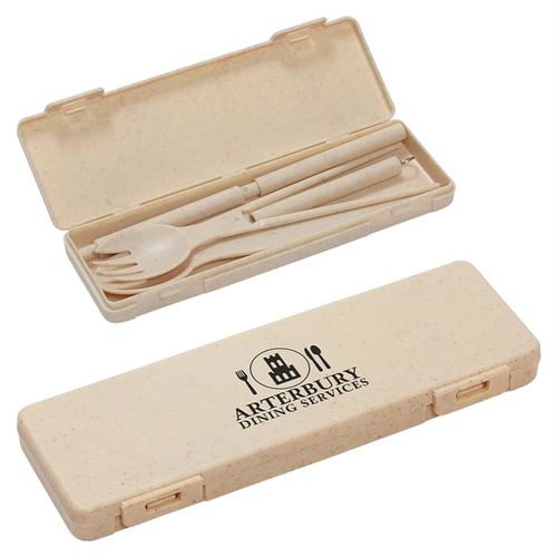 Photo of 6 In 1 Portable Wheatstraw Tableware Set