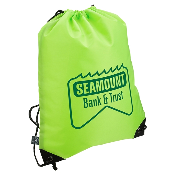 Light Green color option for Grab N Go Rpet Budget Drawstring Backpack