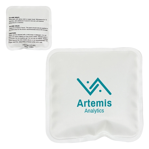 Bright White color option for Square Nylon Covered Hot/Cold Pack