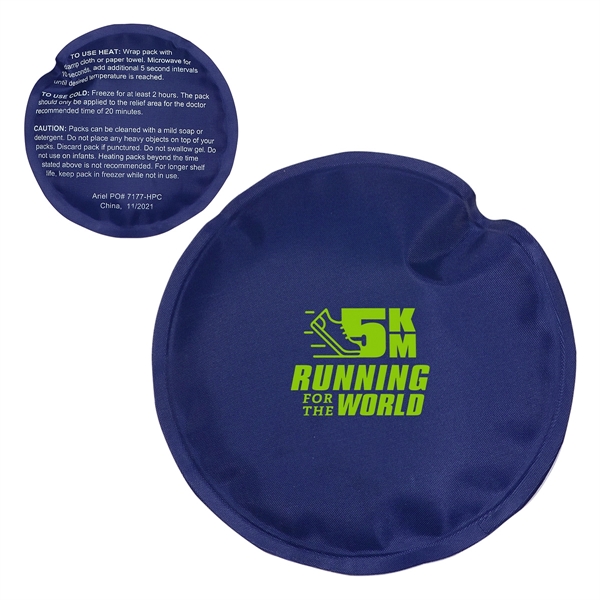 Dark Blue color option for Round Nylon Covered Hot/Cold Pack