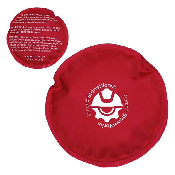 Medium Red color option for Round Nylon Covered Hot/Cold Pack