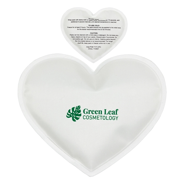 Bright White color option for Heart Nylon Covered Hot/Cold Pack