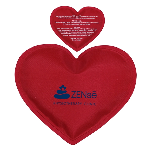 Medium Red color option for Heart Nylon Covered Hot/Cold Pack