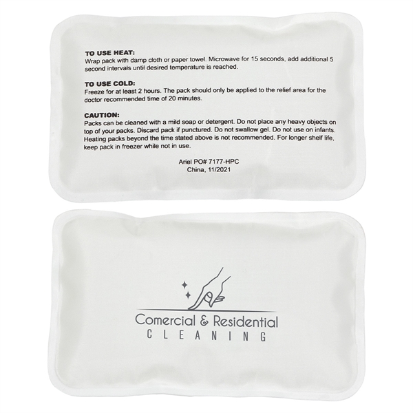 Bright White color option for Rectangle Nylon Covered Hot/Cold Pack