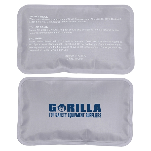 Medium Gray color option for Rectangle Nylon Covered Hot/Cold Pack