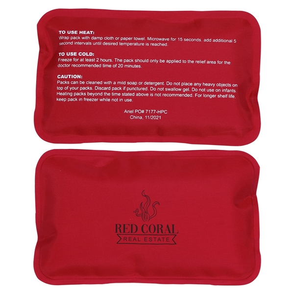 Medium Red color option for Rectangle Nylon Covered Hot/Cold Pack