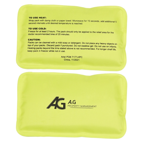 Neon Yellow color option for Rectangle Nylon Covered Hot/Cold Pack
