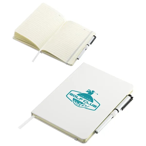 Medium White color option for Quorum Soft Touch Journal With Matching Color Gel Pen