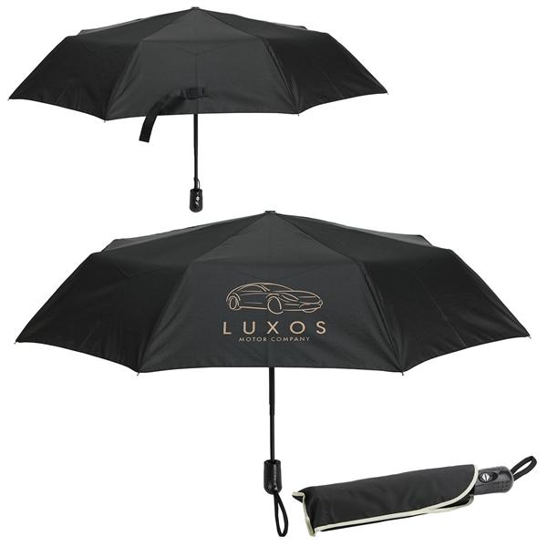 Medium Black color option for Horizon 44  Arc Auto Open  Close Portable Umbrella