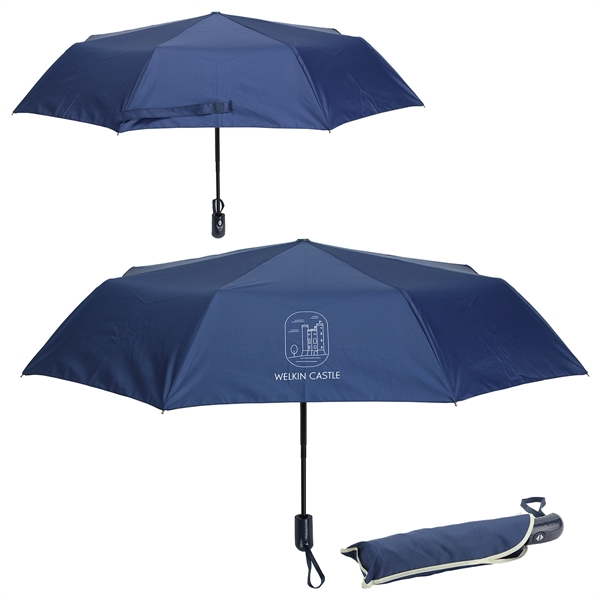 Medium Navy Blue color option for Horizon 44  Arc Auto Open  Close Portable Umbrella