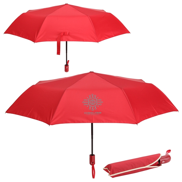 Medium Red color option for Horizon 44  Arc Auto Open  Close Portable Umbrella