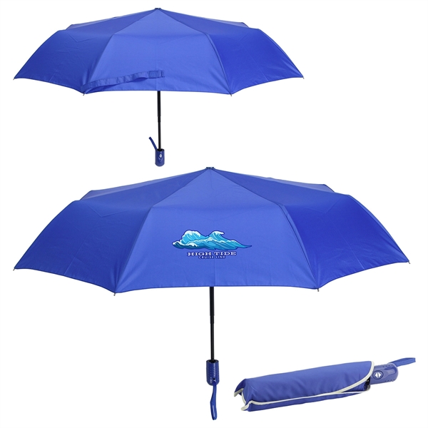 Medium Royal Blue color option for Horizon 44  Arc Auto Open  Close Portable Umbrella