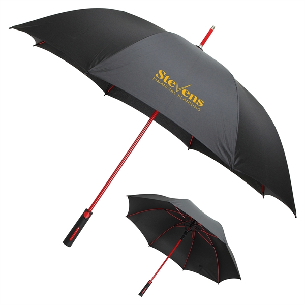 Medium Red color option for Parkside Auto Open Umbrella With Contrasting Color Frame