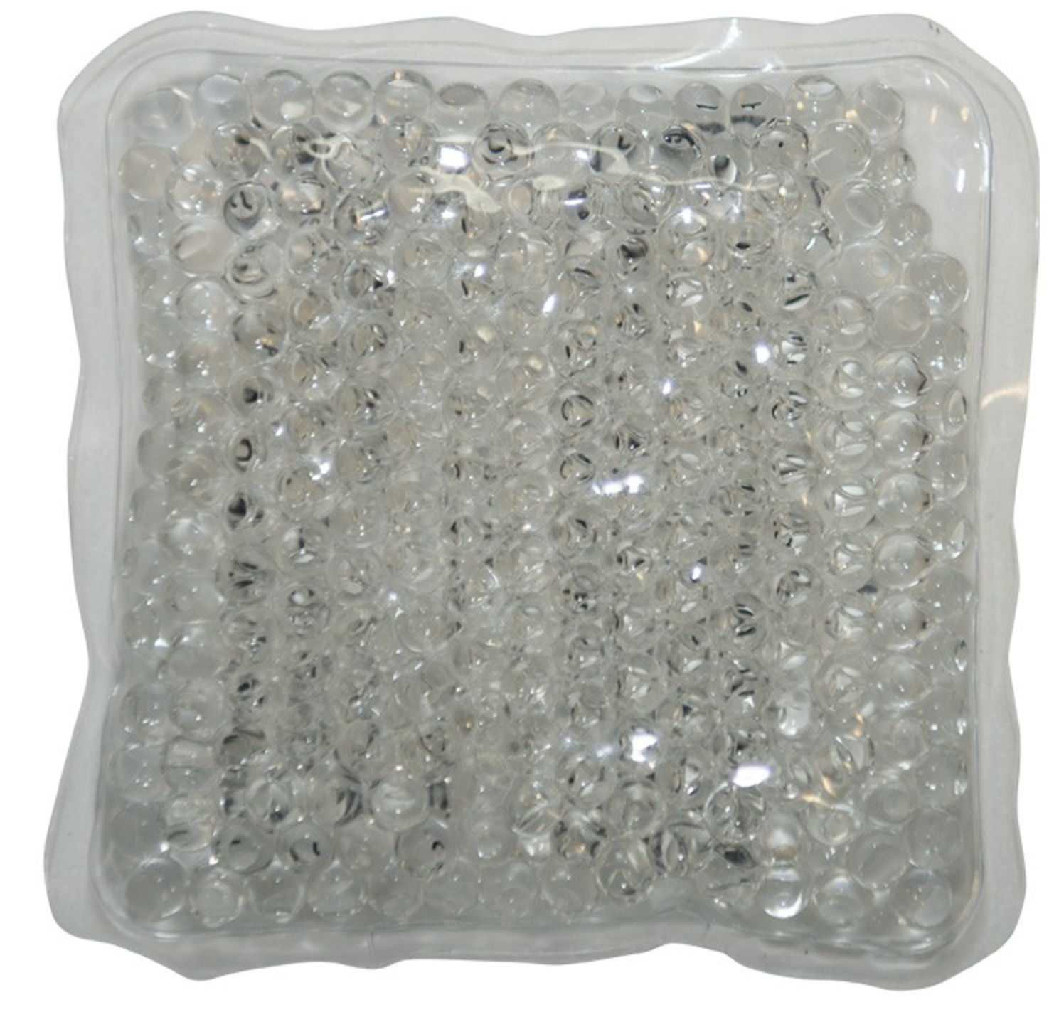 Clear color option for Gel Beads Hot/Cold Pack Square