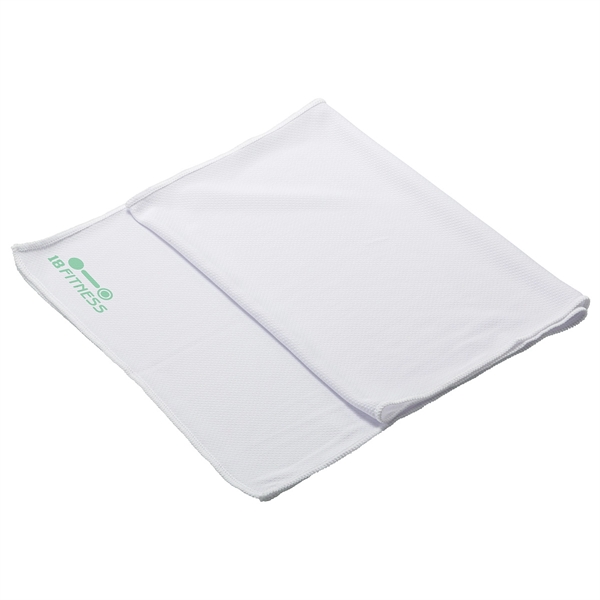 Medium White color option for Frosty 12  X 36  Microfiber Cooling Towel  1 Color