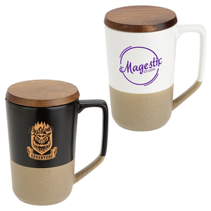 Photo of Bellaria 15 Oz Ceramic Mug With Wood Lid