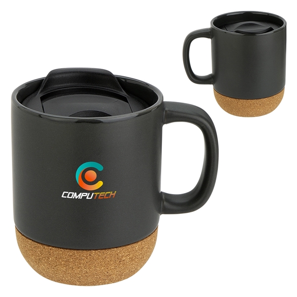 Medium Gray color option for Balsamo 12 Oz Ceramic Mug With Cork Base