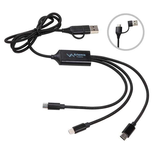 Medium Black color option for Traverse 3 In 1 Charging Cable