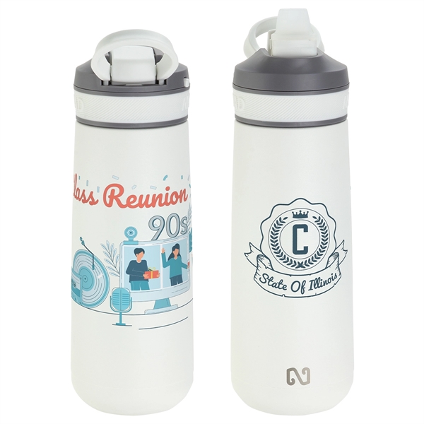 Medium White color option for Nayad® Vive 23 Oz Stainless Double Wall Bottle