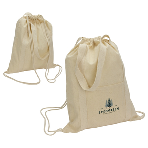 Photo of Orion 5 Oz 50/50 Recycled Cotton Drawstring Backpack