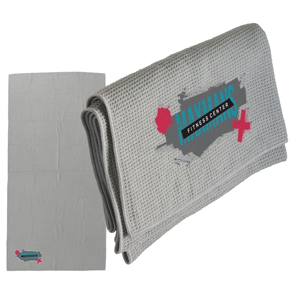 Medium Gray color option for Seaside 30  X 60  Waffle Microfiber Beach Towel