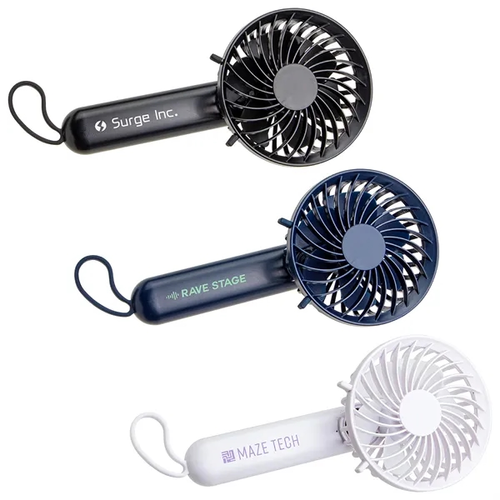 Main photo of Quiet Breeze Rechargeable Hand Fan With Carabiner
