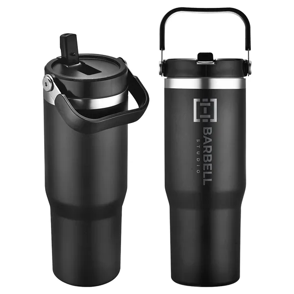 Medium Black color option for Tollara 30 Oz Vacuum Insulated Tumbler With Flip Top Spout