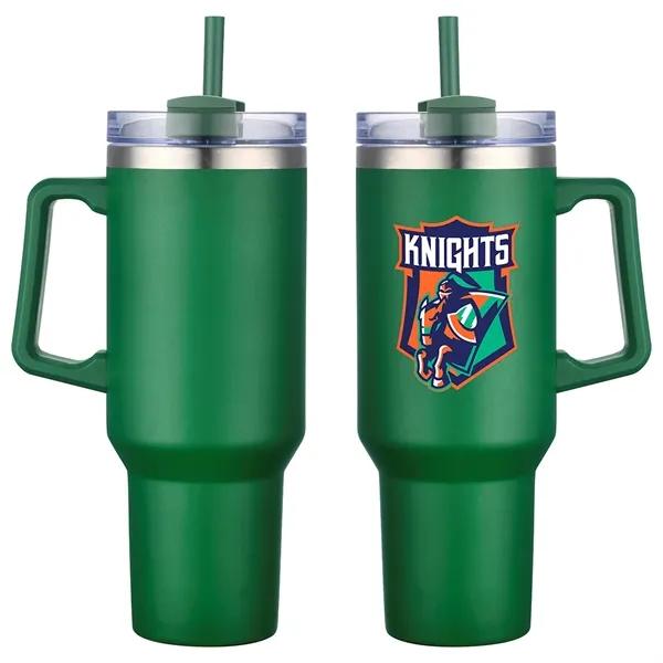 Medium Green color option for Genoa 40 Oz Vacuum Insulated Travel Mug With Straw
