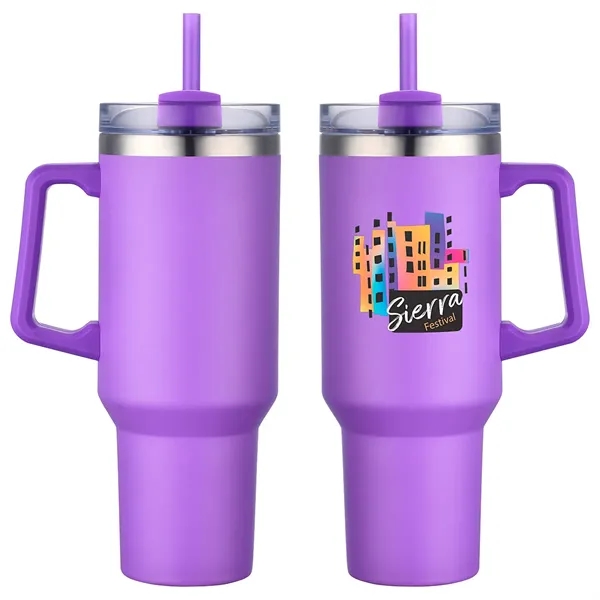 Medium Purple color option for Genoa 40 Oz Vacuum Insulated Travel Mug With Straw