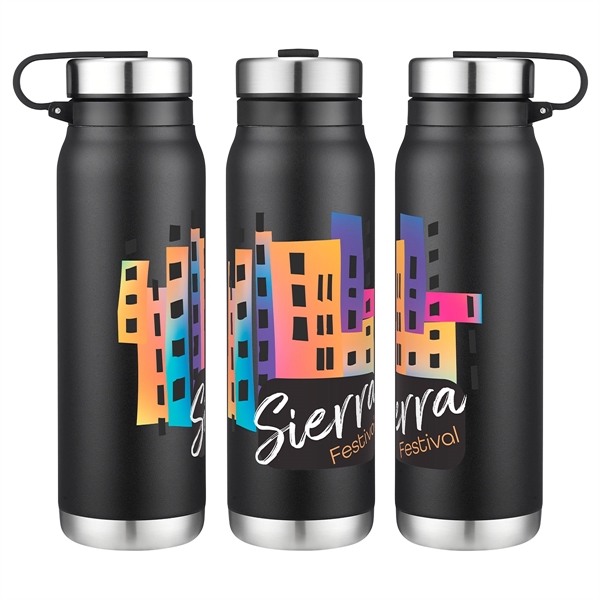 Medium Black color option for Turin 20 Oz Vacuum Insulated Bottle With Twist Cap