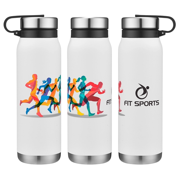 Medium White color option for Turin 20 Oz Vacuum Insulated Bottle With Twist Cap