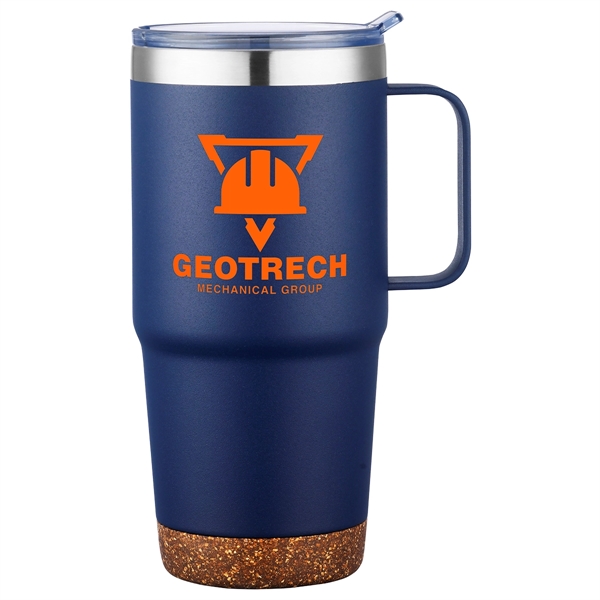 Dark Blue color option for Cortina 24 Oz Vacuum Insulated Travel Mug With Cork Base