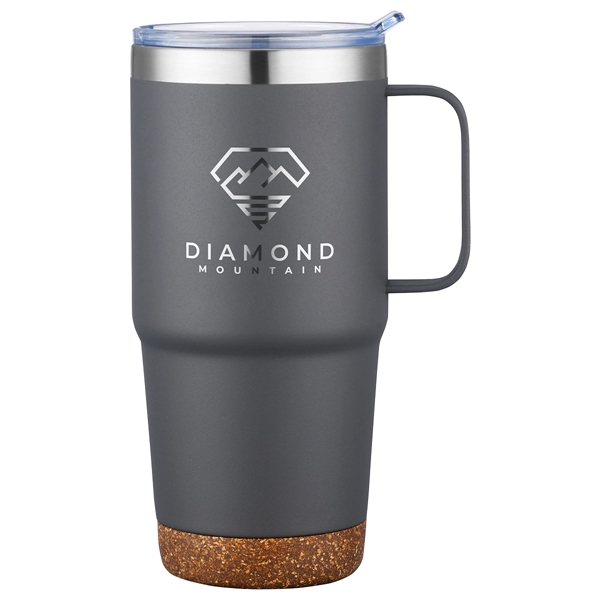 Medium Gray color option for Cortina 24 Oz Vacuum Insulated Travel Mug With Cork Base