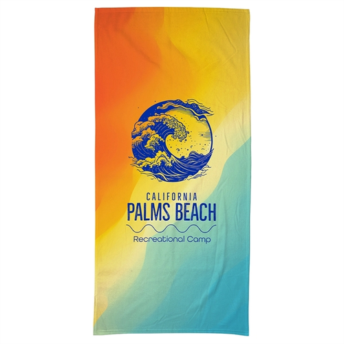 Photo of Silk Touch Beach Blanket/Towel 30  X 60  360 Gsm Poly/Cotton
