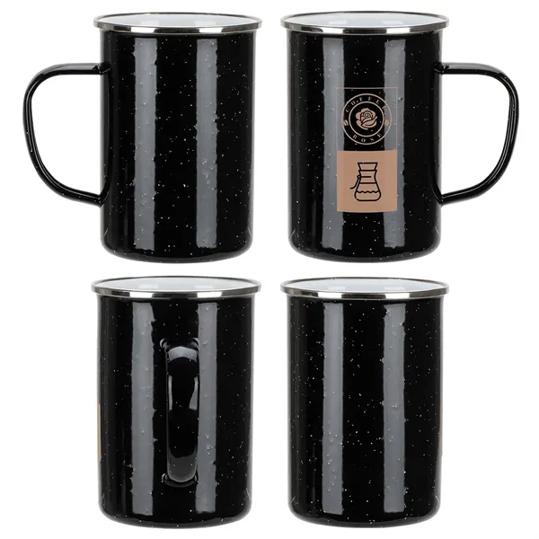Medium Black color option for Caldron 22 Oz Enamel Lined Iron Mug