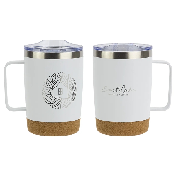 Medium White color option for Sapora 12 Oz Vacuum Insulated Stainless Steel Mug With Cork