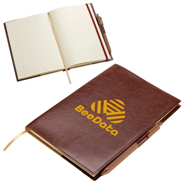 Medium Brown color option for Conclave Refillable Leatherette Journal With Pen