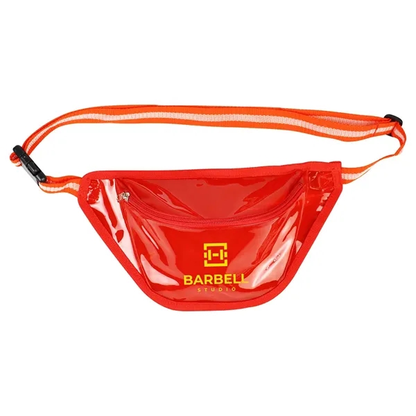Clear Red color option for Diamond Clear Tpu Belt Bag
