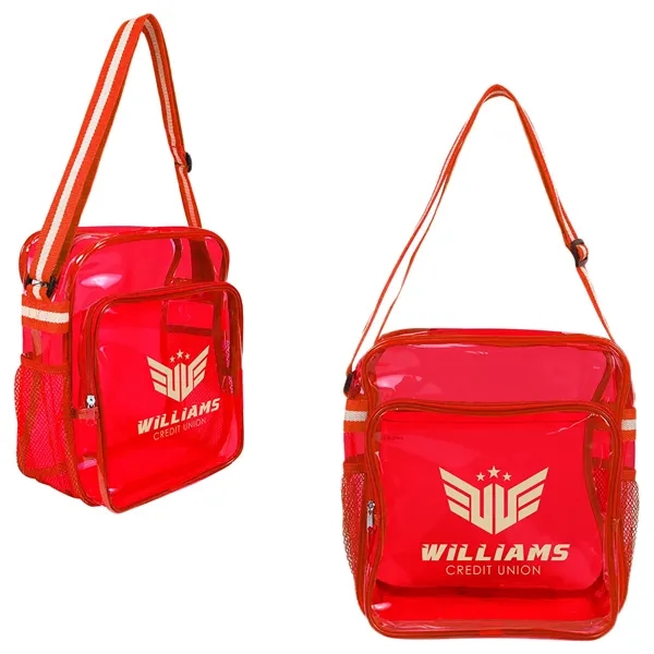 Clear Red color option for Diamond Clear Tpu Messenger Bag