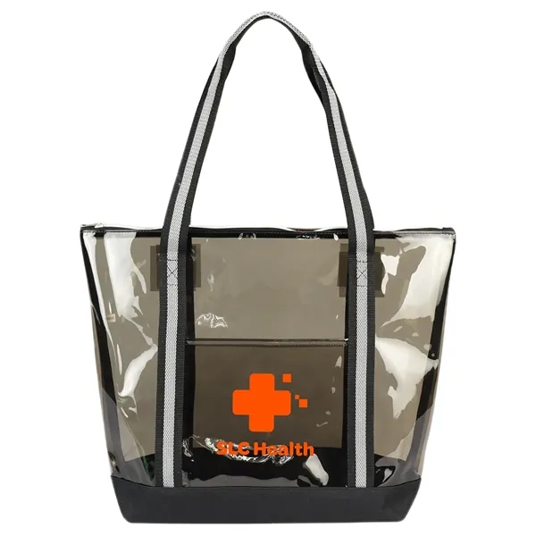 Clear Smoke color option for Diamond Clear Tpu Zippered Tote