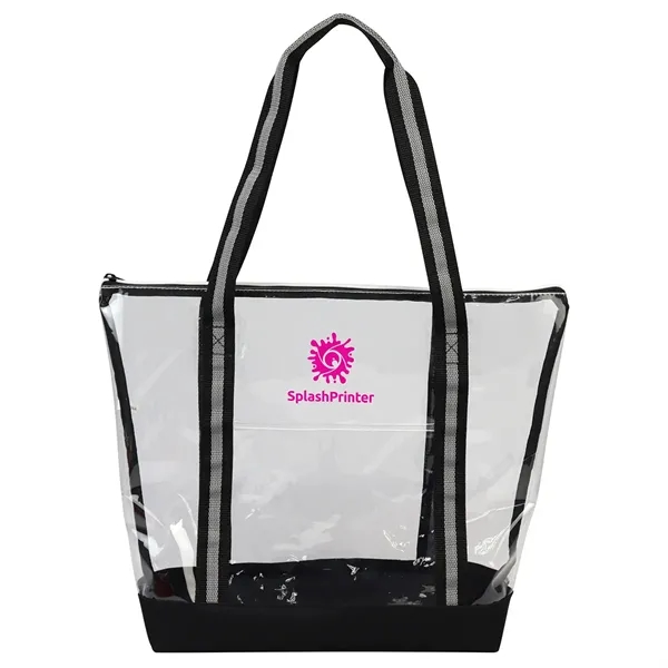 Clear color option for Diamond Clear Tpu Zippered Tote