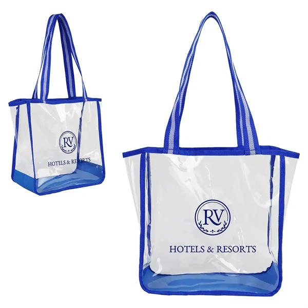 Clear/ Blue color option for Diamond Clear Tpu Tote
