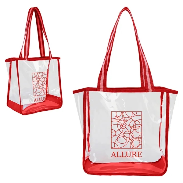 Clear/ Red color option for Diamond Clear Tpu Tote