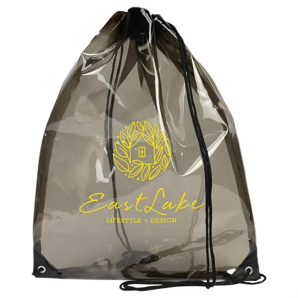 Clear Smoke color option for Diamond Clear Tpu Drawstring Backpack