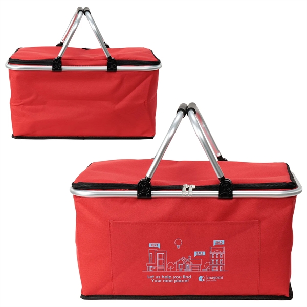 Medium Red color option for Jamboree Insulated Hard Frame Picnic Basket