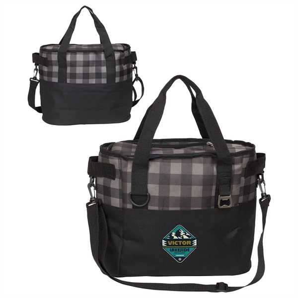Medium Gray color option for Plaid Insulated Cooler Bag